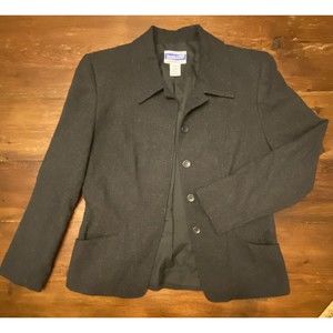 Pendleton Women Blazer Gray Size 6 100% Heavy Wool Regular Made USA Classic VTG